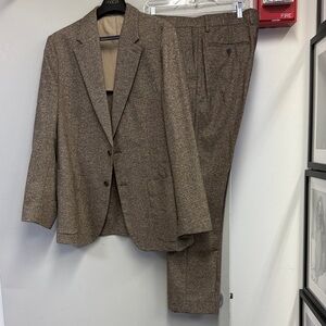 Banana Republic Brown Tweed Two-Piece Suit